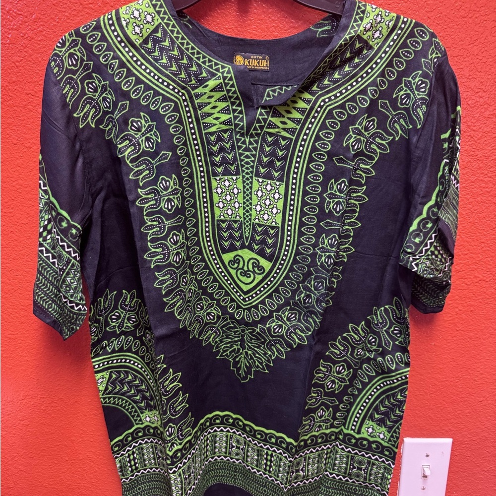 Black and Green Men's Shirt